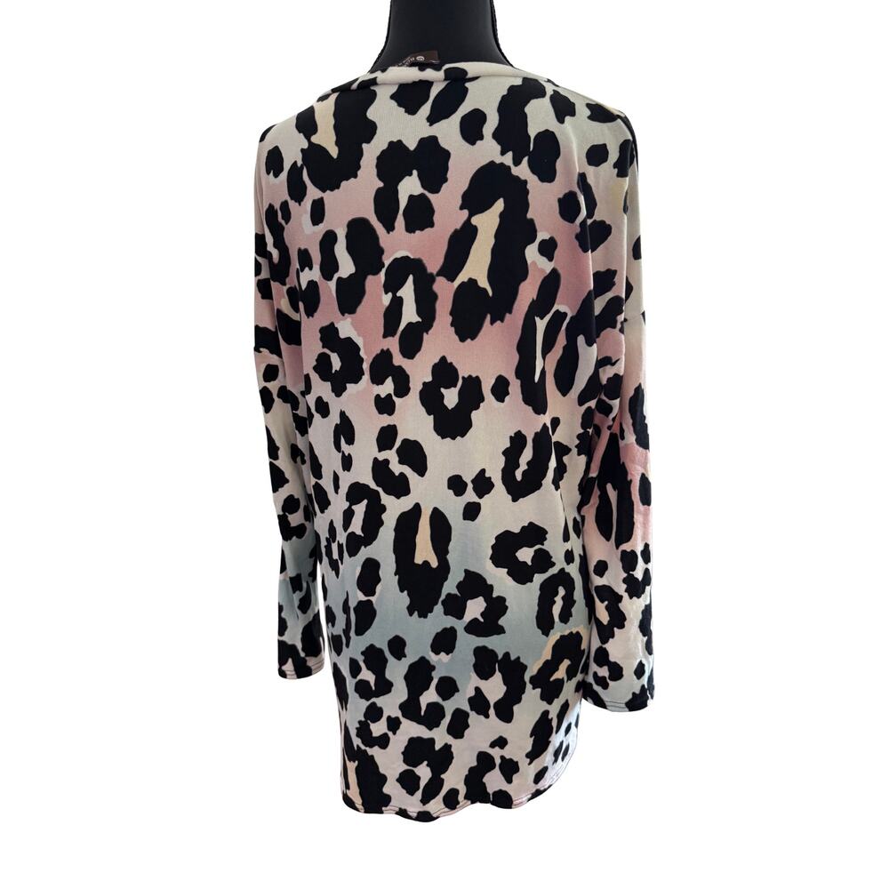 BomBom Super Soft Pastel and Leopard Tunic Sweater Size Small NWOT - Picture 5 of 5